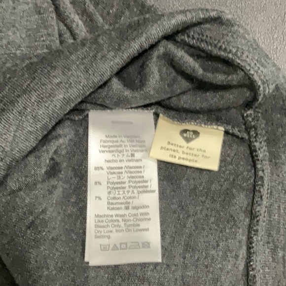 409- Madewell NWT Dark Gray Lightweight Long Sleeve Top, Size XS - Picture 6 of 6